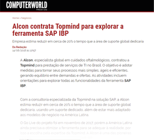 Alcon contrata TOPMIND para explorar a ferramenta SAP IBP