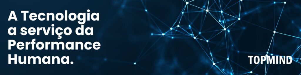 Ilustração de conexões digitais representando tecnologia, inovação e soluções corporativas focadas em performance humana e transformação digital empresarial.